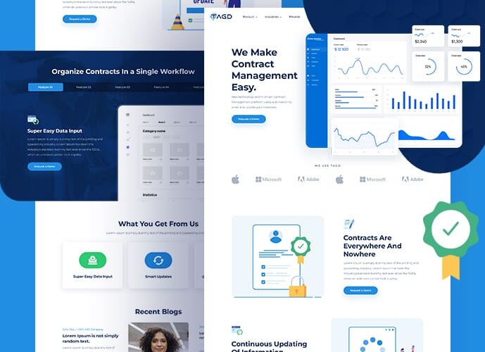 Tagd Contract Management – Landing Page